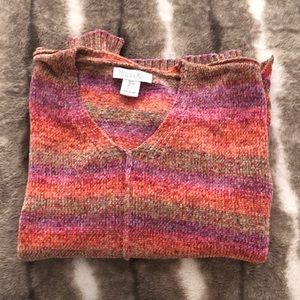 Rachel Zoe 🌈 Chenille V-neck sweater SMALL